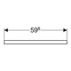 Geberit Waschtisch-Platte One 60x3x47cm, sand-grau/l hg, Ausschn mit.