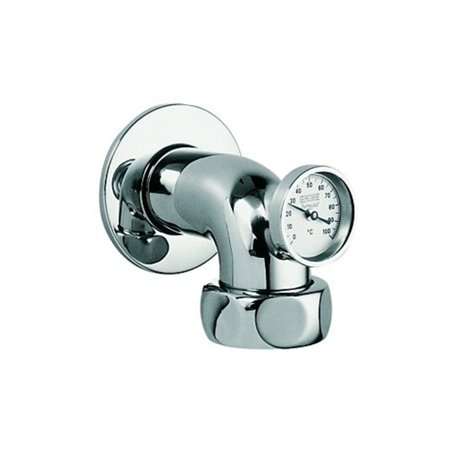 Grohe Abgangsbogen 12444 Ausladung 90mm mit Thermometer 1 1/2'x5/4' chrom