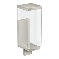 hansgrohe Lotionssp Axor Uni Rectangular Glas, Wandmontage, Edelstahl-Optik
