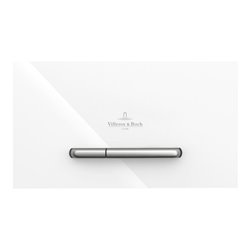 V&B WC-Betätigungsplatte ViConnect 300G 25,3x14,5x2cm, Glas, Glossy White