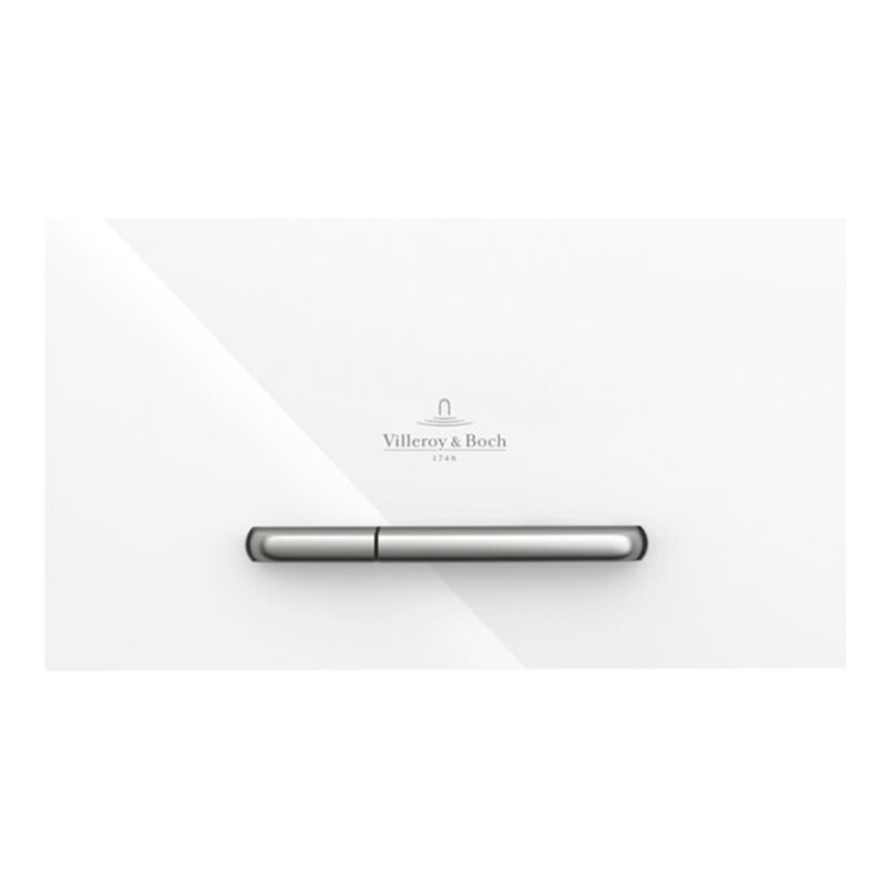 V&B WC-Betätigungsplatte ViConnect 300G 25,3x14,5x2cm, Glas, Glossy White