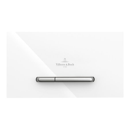 V&B WC-Betätigungsplatte ViConnect 300G 25,3x14,5x2cm, Glas, Glossy White