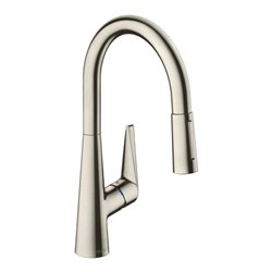hansgrohe Spültisch-Einhebelmischer 200 Talis M51 m Ausziehbr., 2jet, sBox, Edelstahl-Optik