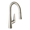 hansgrohe Spültisch-Einhebelmischer 200 Talis M51 m Ausziehbr., 2jet, sBox, Edelstahl-Optik