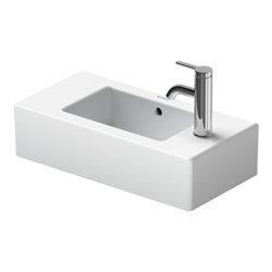 Duravit Möbel-Handwaschbecken Vero 50x25cm, m ÜL, HLB, 2 HL vorgest., weiß