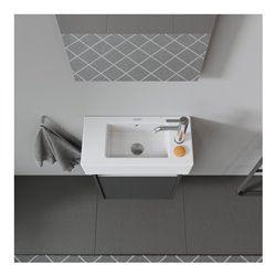 Duravit Möbel-Handwaschbecken Vero 50x25cm, m ÜL, HLB, 2 HL vorgest., weiß