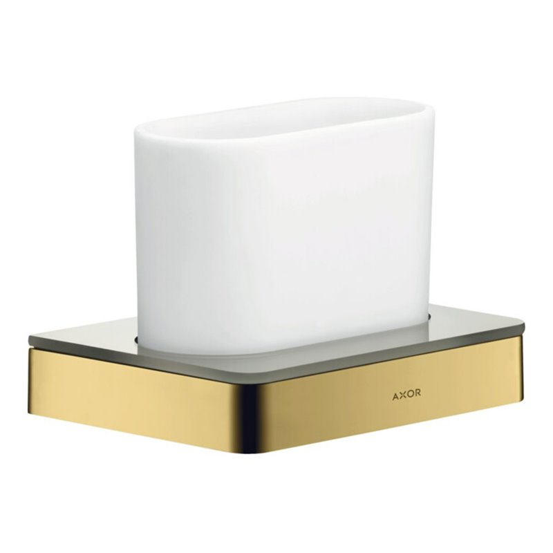 hansgrohe Zahnglas Axor universal Glas, Wandmontage, polished gold optic