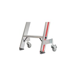 Hymer Stufenstehleiter mit Rollen, beidseitig begehbar