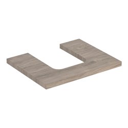 Geberit Waschtisch-Platte One 60x3x47cm, N hick./Mela Holz, AS mit.
