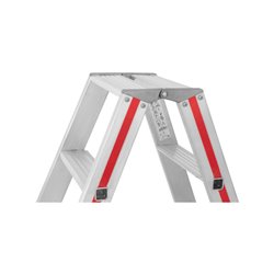 Hymer Stufenstehleiter mit Rollen, beidseitig begehbar