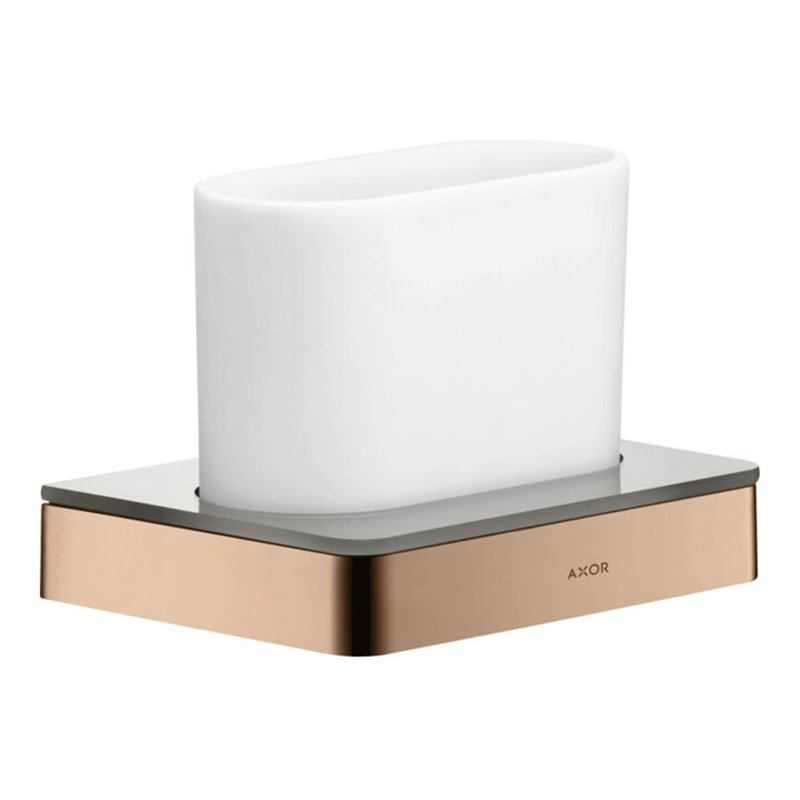 hansgrohe Zahnglas Axor universal Glas, Wandmontage, polished red gold