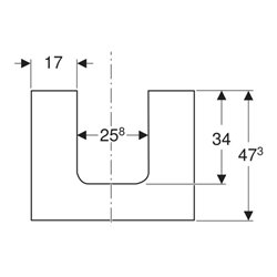 Geberit Waschtisch-Platte One 60x3x47cm, greige/lackiert m, AS mit.