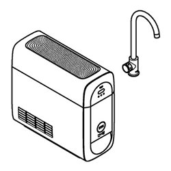 Grohe Spültisch-Einhebelmischer Blue Home hd graphite gebürstet, Mono-Starter Kit