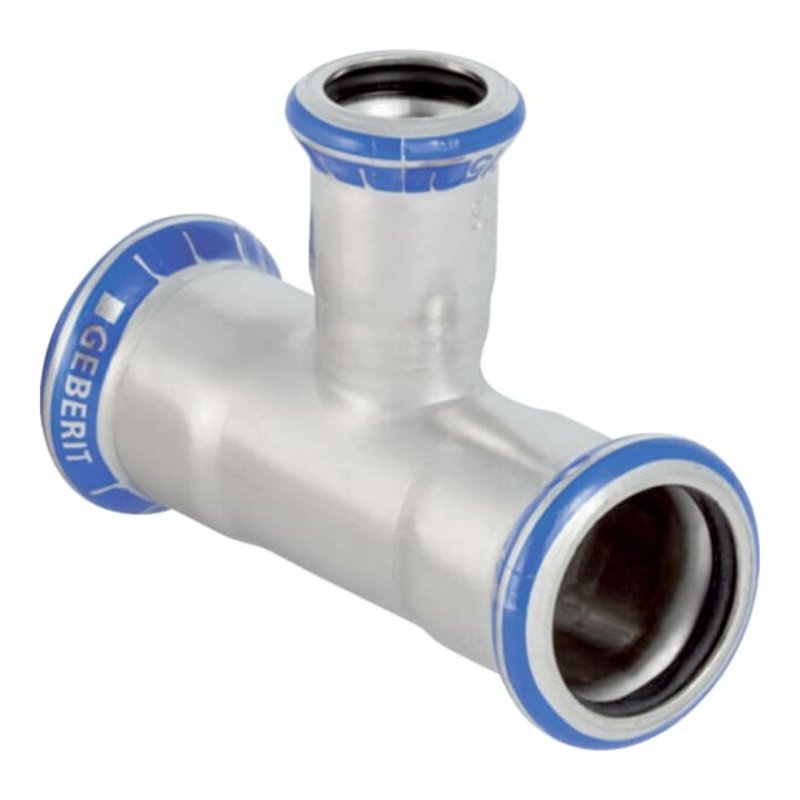 Geberit T-Stück Mapress d 42x35x42mm, red., LABS-frei, Edelstahl