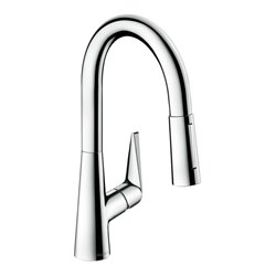 hansgrohe Spültisch-Einhebelmischer 160 Talis M51 m Ausziehbr., 2jet, sBox, Edelstahl-Optik