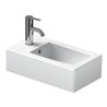 Duravit Handwaschbecken Vero 25x45cm, m HL, ÜL, Hahnlochbank, weiß