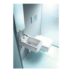 Duravit Handwaschbecken Vero 25x45cm, m HL, ÜL, Hahnlochbank, weiß