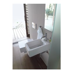 Duravit Handwaschbecken Vero 25x45cm, m HL, ÜL, Hahnlochbank, weiß