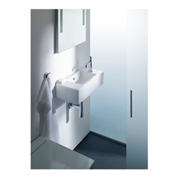 Duravit Handwaschbecken Vero 25x45cm, m HL, ÜL, Hahnlochbank, weiß