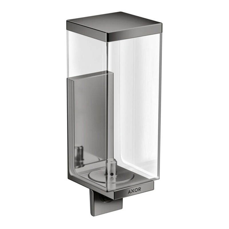 hansgrohe Lotionssp Axor Uni Rectangular Glas, Wandmontage, polished black chrome