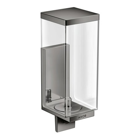 hansgrohe Lotionssp Axor Uni Rectangular Glas, Wandmontage, polished black chrome