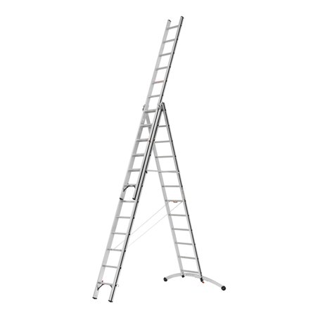 Hymer Alu-Pro, Mehrzweckleiter, dreiteilig mit Smart-Base®