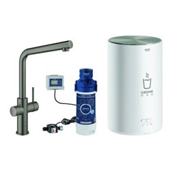 Grohe Spültisch-Einhebelmischer Red Duo hd graph. gebürstet, M-Size, mit Boiler