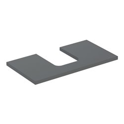 Geberit Waschtisch-Platte One 75x3x47cm, lava/lackiert m, Ausschn mit.
