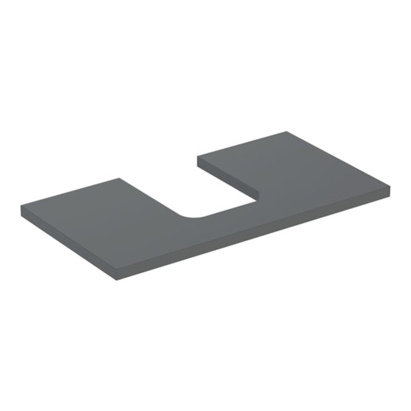 Geberit Waschtisch-Platte One 75x3x47cm, lava/lackiert m, Ausschn mit.