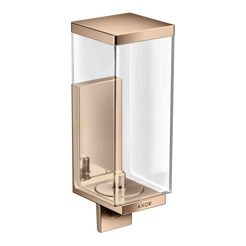 hansgrohe Lotionssp Axor Uni Rectangular Glas, Wandmontage, polished red gold