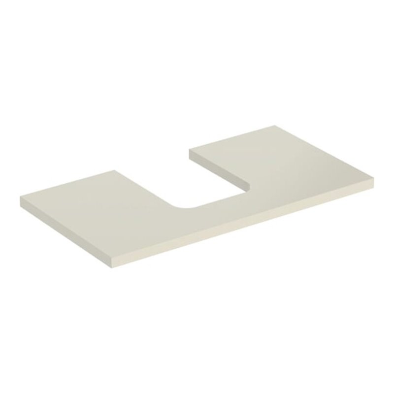 Geberit Waschtisch-Platte One 75x3x47cm, sand-grau/l hg, Ausschn mit.