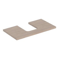 Geberit Waschtisch-Platte One 75x3x47cm, Eiche/Mela Holz, Ausschn mit.
