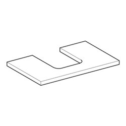 Geberit Waschtisch-Platte One 75x3x47cm, N hick./Mela Holz, AS mit.