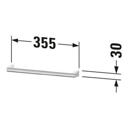 Duravit Handtuchhalter Sivida 35,5x3x7cm, f Waschtischunterschrank, sw