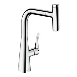 hansgrohe Spültisch-Einhebelmischer 240 Metris Select M71 mit Ausziehauslauf, 1jet, sBox, chrom