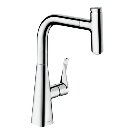 hansgrohe Spültisch-Einhebelmischer 240 Metris Select M71 mit Ausziehauslauf, 1jet, sBox, chrom