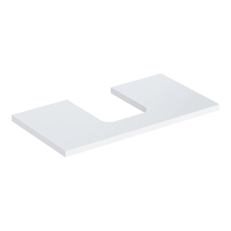 Geberit Waschtisch-Platte One 90x3x47cm, w/lack. hochgl., Ausschn mit.