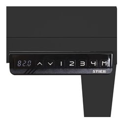 STIER Elektrisch höhenverstellbarer Schreibtisch THA schwarz/schwarz