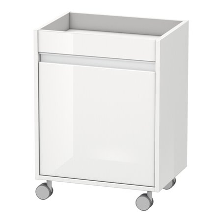 Duravit Rollcontainer Ketho 50x36x67cm, Tür links, weiß hochglanz