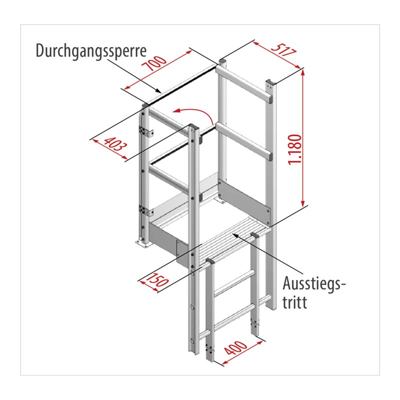 Hymer Ausstieg breit, mit Handlauf
