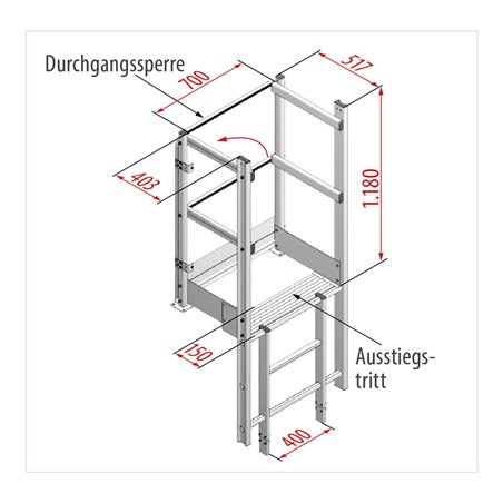 Hymer Ausstieg breit, mit Handlauf