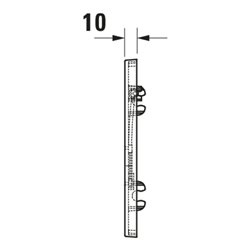 Duravit Betätigungsplatte DuraSystem 13,1x15cm, mech., f Uri. A1, sw matt