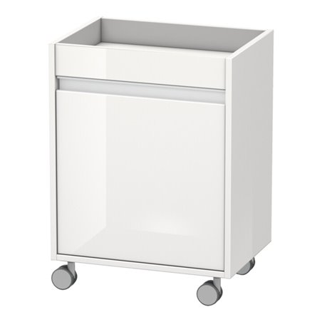 Duravit Rollcontainer Ketho 50x36x67cm, Tür rechts, weiß hochglanz