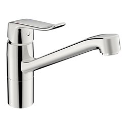 Hansa Spültisch-Einhebelmischer HANSACARE o ALG, schw, Heb. lg, Ausl. 214mm, chr