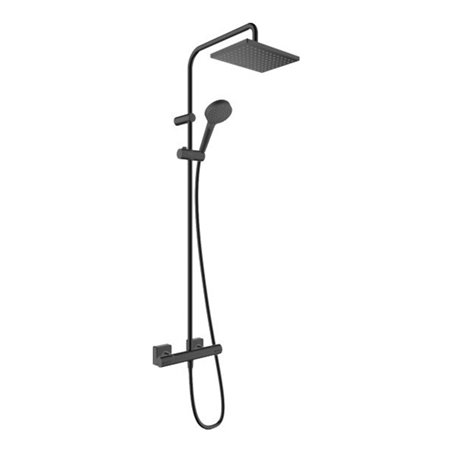 hansgrohe Showerpipe 230 Vernis Shape mit Thermostat, 1jet, mattschwarz