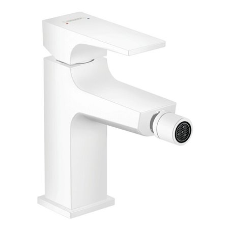 hansgrohe Bidet-Einhebelmischer Metropol m HG, Pus-Op-Abl, Ausl. 129mm, m.-we
