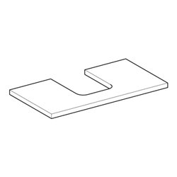 Geberit Waschtisch-Platte One 90x3x47cm, Eiche/Mela Holz, Ausschn mit.