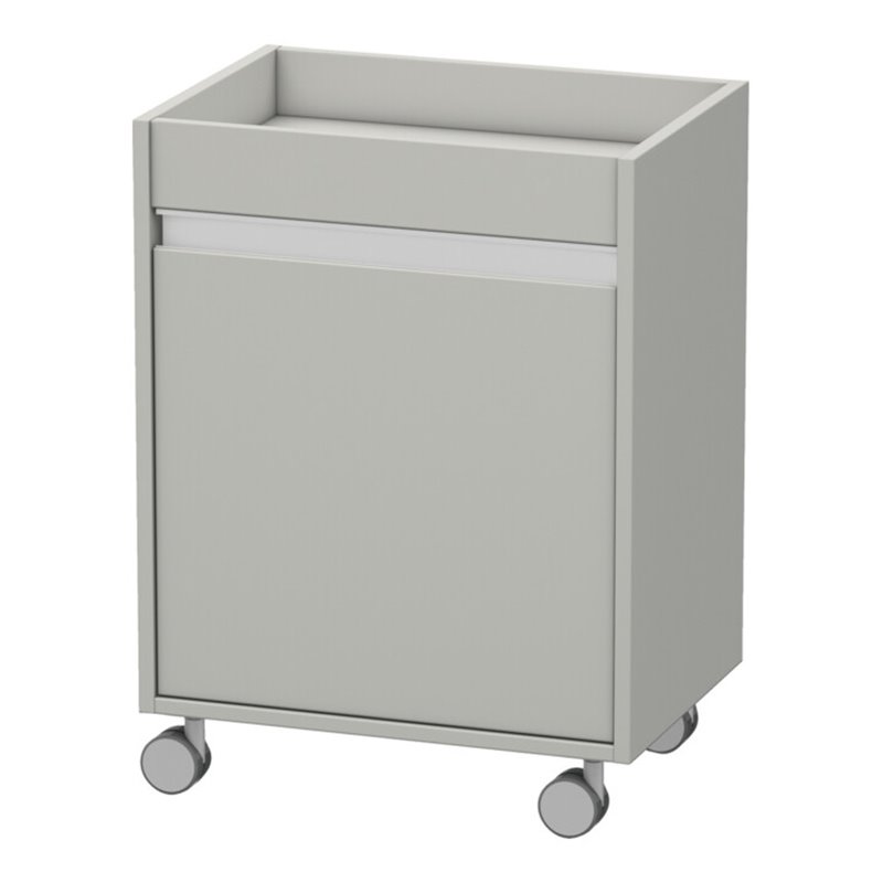 Duravit Rollcontainer Ketho 50x36x67cm, Tür links, betongrau matt