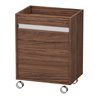 Duravit Rollcontainer Ketho 50x36x67cm, Tür links, nussbaum dunkel