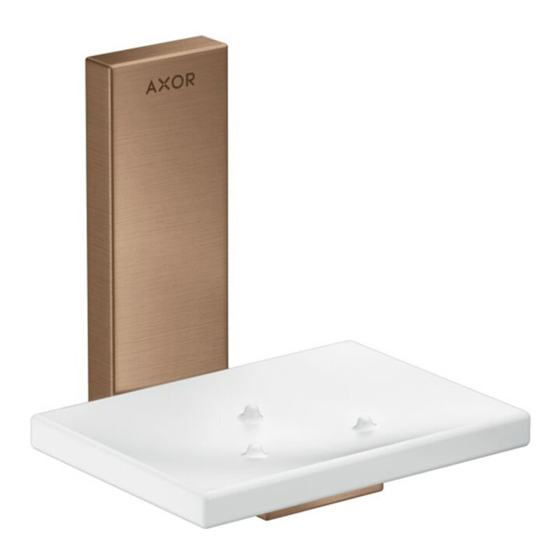 hansgrohe Schale Axor Uni. Rectangular Glas, Wandmontage, brushed red gold